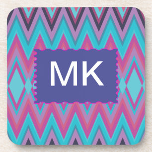 Posavasos Púrpura y tribal de Aqua