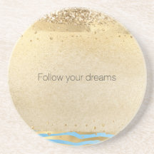 Purpurina Aqua Blue Gold Impresión de animales con