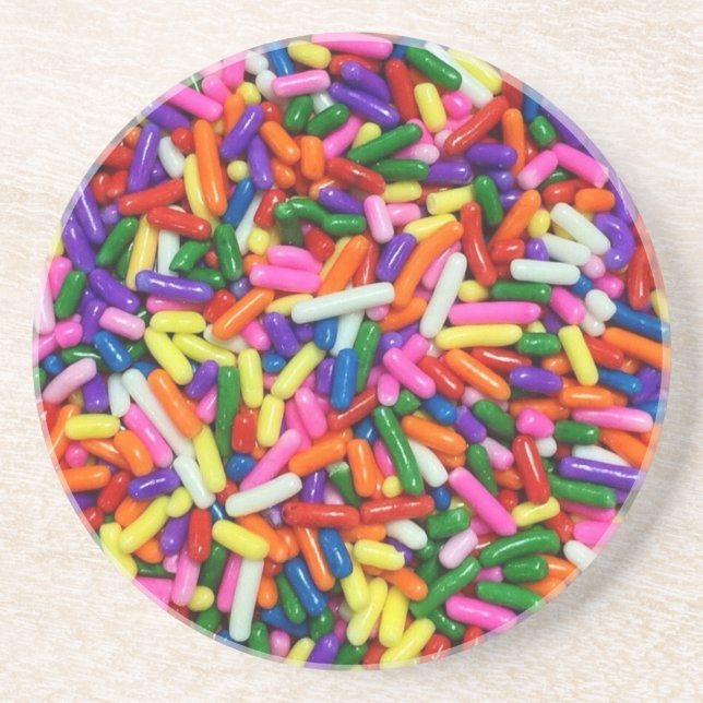 Posavasos Purpurina de Colores Divertida (Frente)