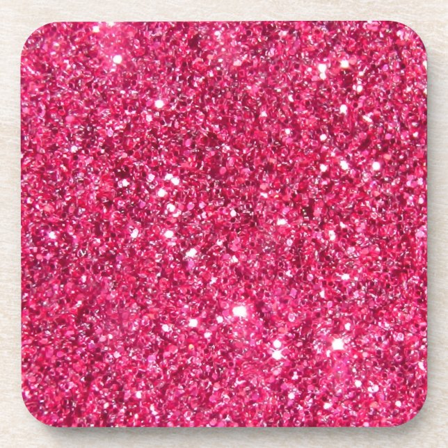 Posavasos Purpurina de las rosas fuertes del encanto (Frente)