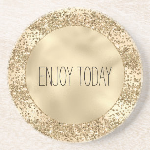Posavasos Purpurina de oro Confetti Sparkle     