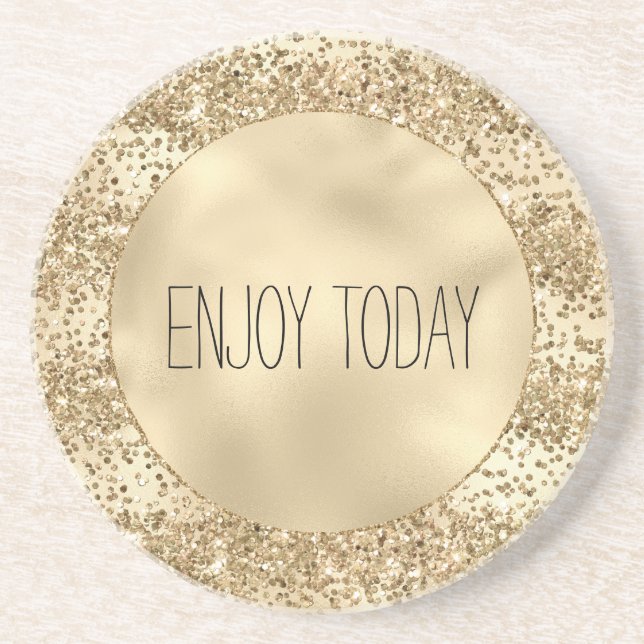 Posavasos Purpurina de oro Confetti Sparkle (Frente)