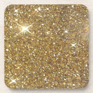 Posavasos Purpurina de oro de lujo - Imagen impresa