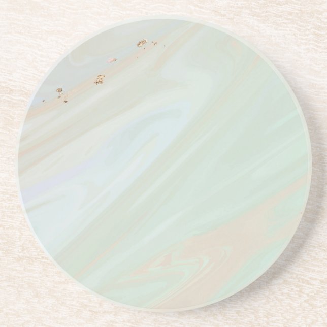 Posavasos Purpurina de textura de piedra de pastel de mármol (Frente)