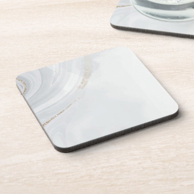 Posavasos Purpurina de textura de piedra de pastel de mármol (Lado Izquierdo)