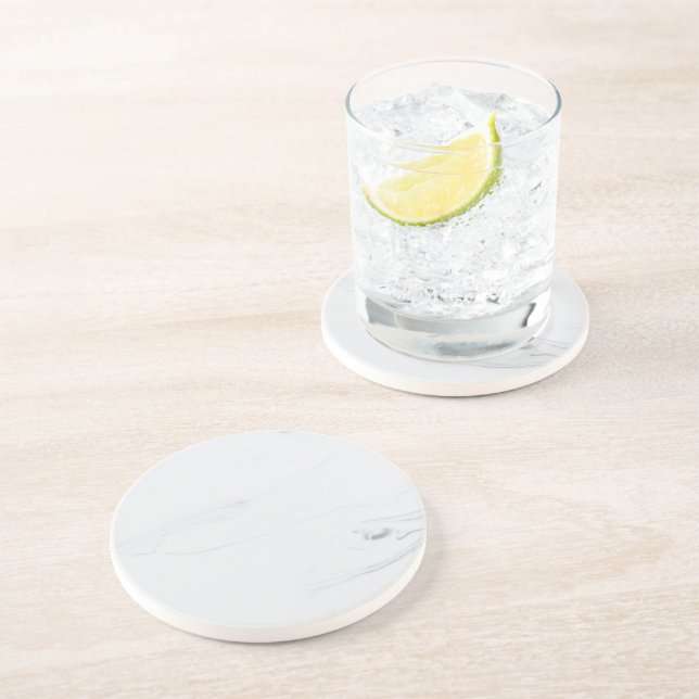 Posavasos Purpurina de textura de piedra de pastel de mármol (Lado)