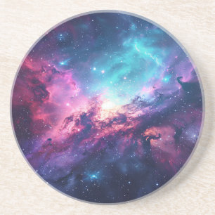 Posavasos Purpurina espacial galaxia nebulosa universo rosa