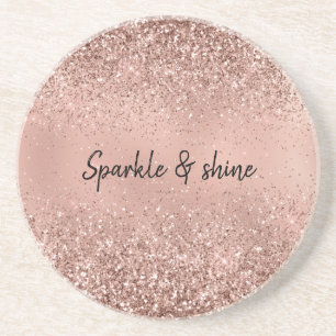 Posavasos Purpurina Glam Rosa Gold