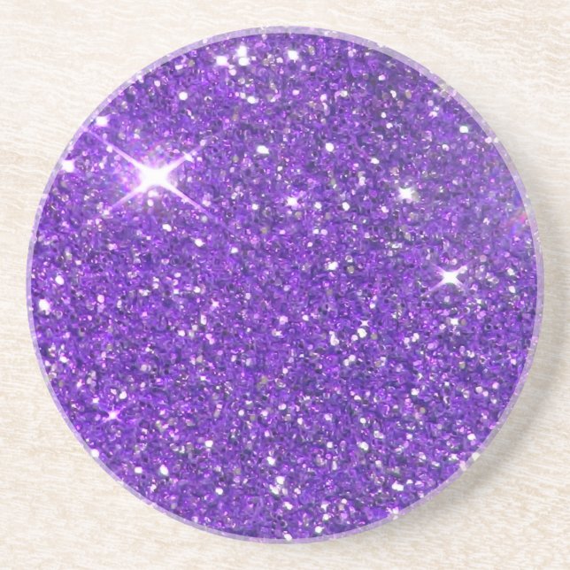 Posavasos Purpurina Glitz de moda Lavender Purple Sparkling (Frente)
