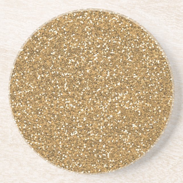 Posavasos Purpurina Gold Glam Faux (Frente)