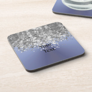 Posavasos Purpurina gris azul y falso