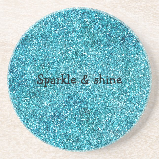 Posavasos Purpurina Mermaid Aqua Glitz (Frente)