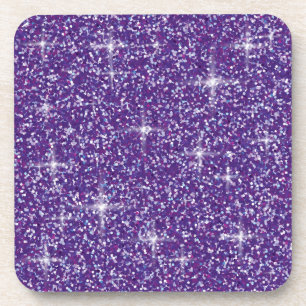 Posavasos Purpurina morado iridiscente