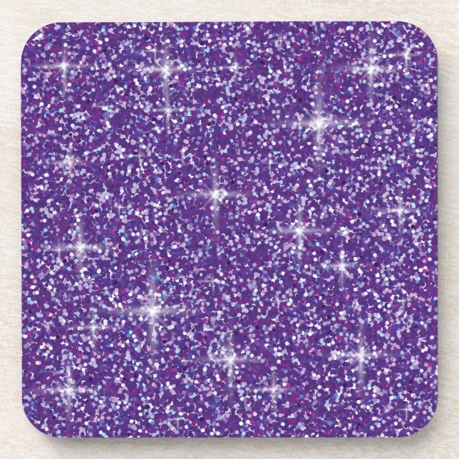 Posavasos Purpurina morado iridiscente (Frente)