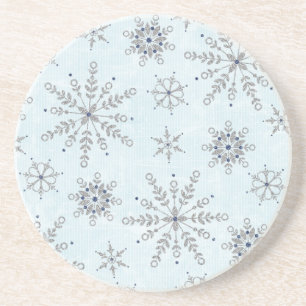 Posavasos Purpurina Snowflakes Coasters