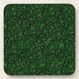 Posavasos Purpurina Verde de la Primavera Esmeralda Oscura