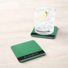 Posavasos Purpurina verde, fondo Purpurina, nombre