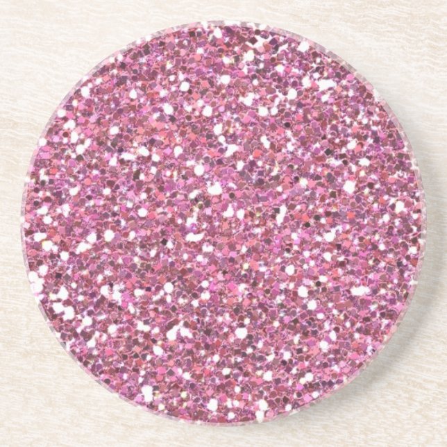 Posavasos Purpurinas rosados brillantes Purpurinoso (Frente)