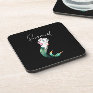 Posavasos Purrmaid de gatito de gatito de comadreja - Diseño