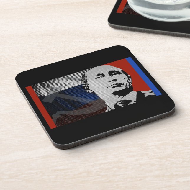 Posavasos Putin con la bandera rusa (Lado Izquierdo)