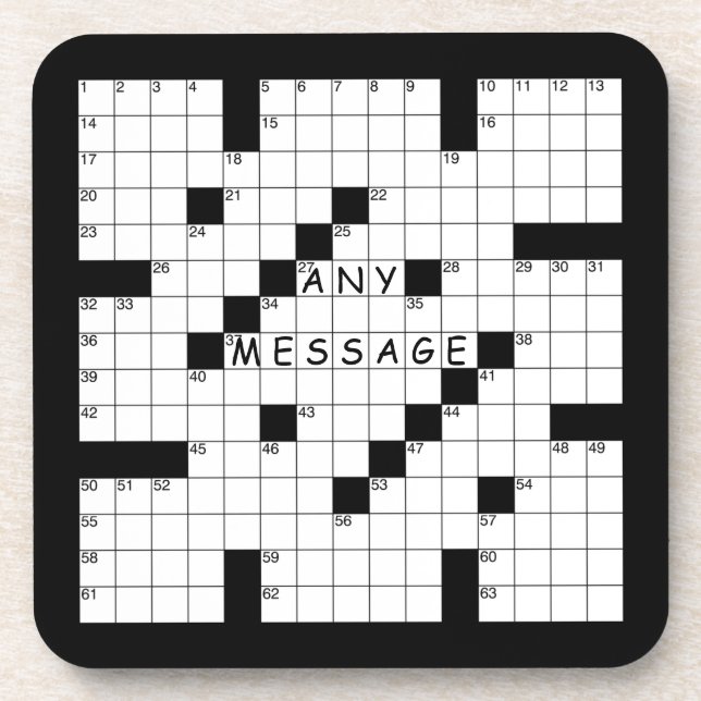 Posavasos Puzzle de palabras cruzadas (Frente)