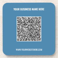 QR Code Business Name Website Professional Coaster