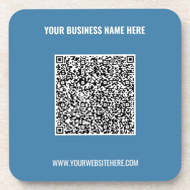 Posavasos QR Code Business Name Website Professional Coaster (Frente)