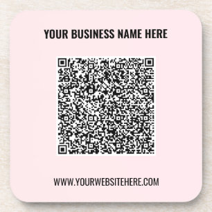 Posavasos QR Nombre de código sitio web Bebida Cocina promoc