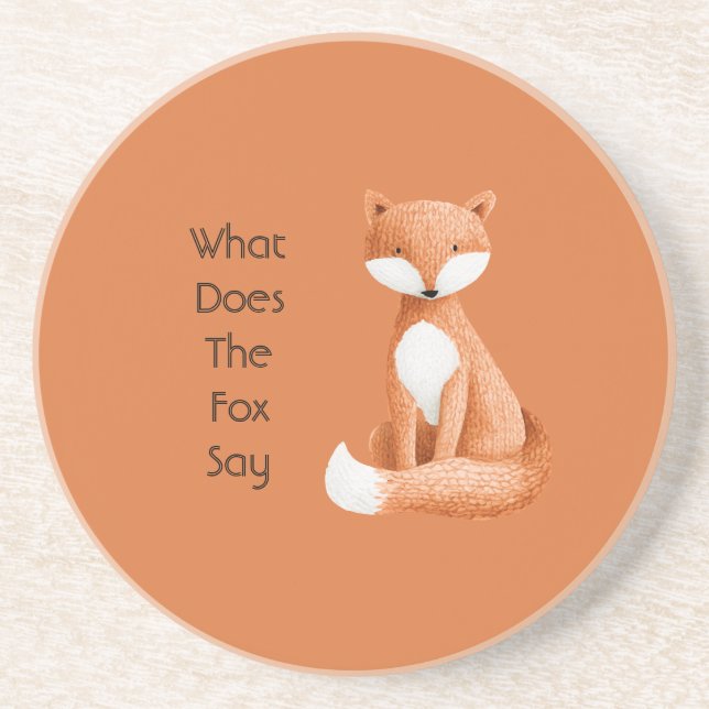 Posavasos ¿Qué dice el zorro? (Frente)