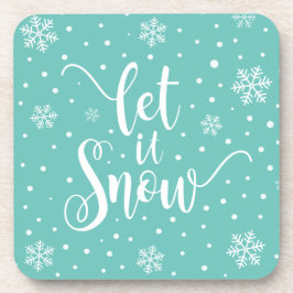Posavasos Que la nieve Navidad caligrafía | Montaña