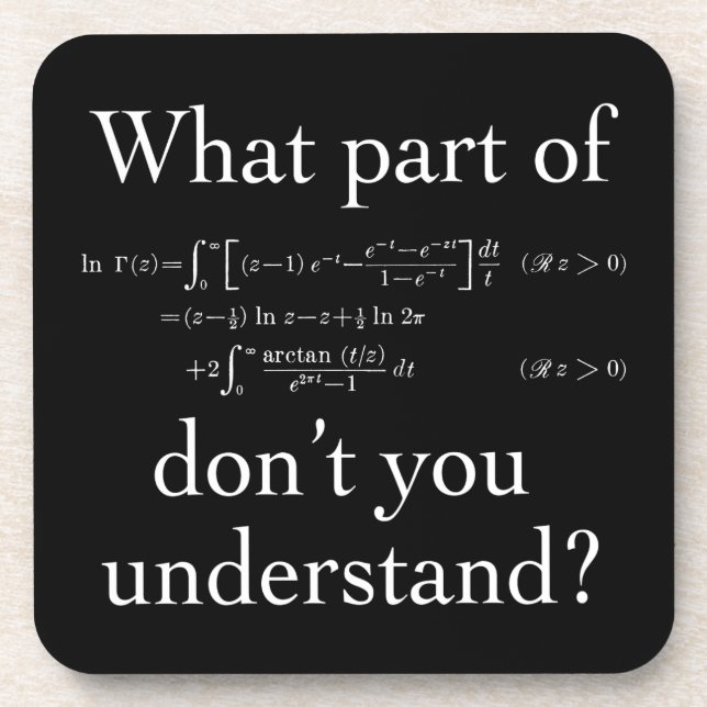 Posavasos Qué parte de... Blanco sobre oscuro (Frente)