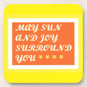 Posavasos Que Sun y Joy sean tu diseño de cuidado edificante