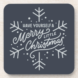 Posavasos Que tengas unos buenos Navidades - Copo de nieve