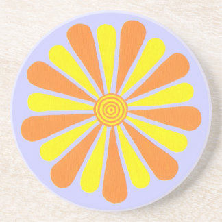 Posavasos Quebras de energía, pétalos naranjas y amarillos, 