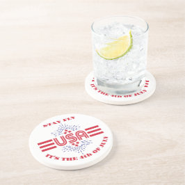 Posavasos Quédate con la mano, es el 4 de julio.