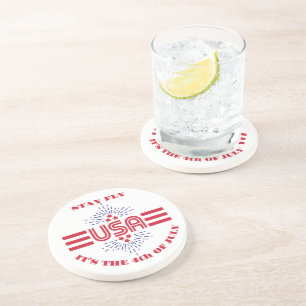 Posavasos Quédate con la mano, es el 4 de julio.