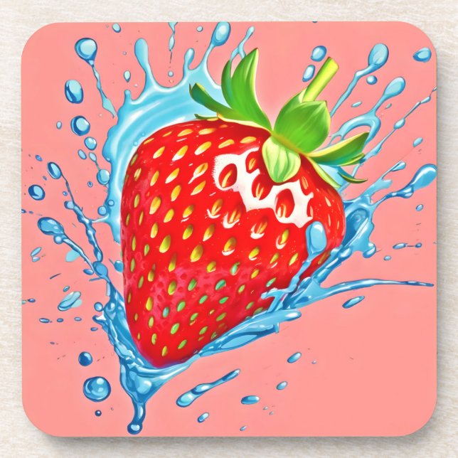 Posavasos Quema de fresa fresca (Frente)