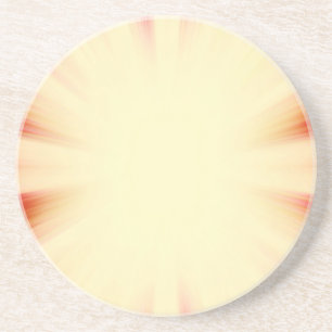 Posavasos Quema de sol rojo y amarillo vintage