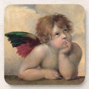 Posavasos Querube de Sistine Madonna por Raphael