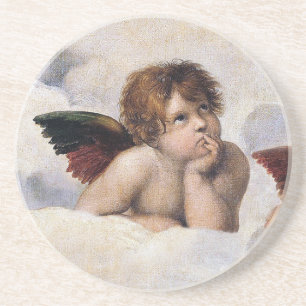 Posavasos Querubines, ángeles alados pintura de Raffael