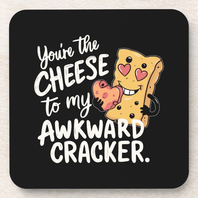 Posavasos Queso a mi incómodo | Divertido y lindo San Valent (Frente)