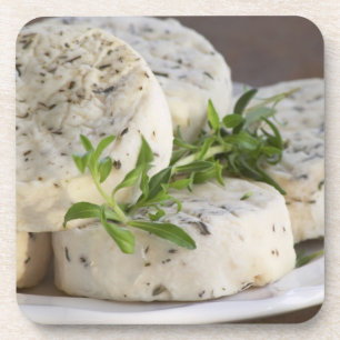 Posavasos Queso de cabra francés - chevre - con hierbas en u