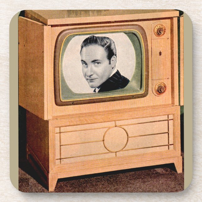 Posavasos ¿Quién está en la televisión? (Frente)