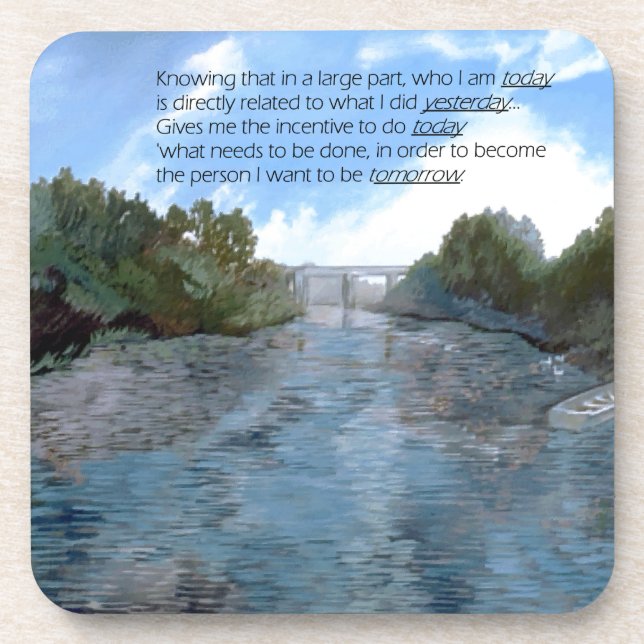 Posavasos Quién soy hoy Inspirador (Frente)