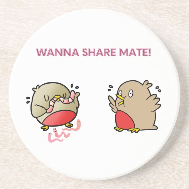 Posavasos ¡Quiero compartir a mate! (Frente)
