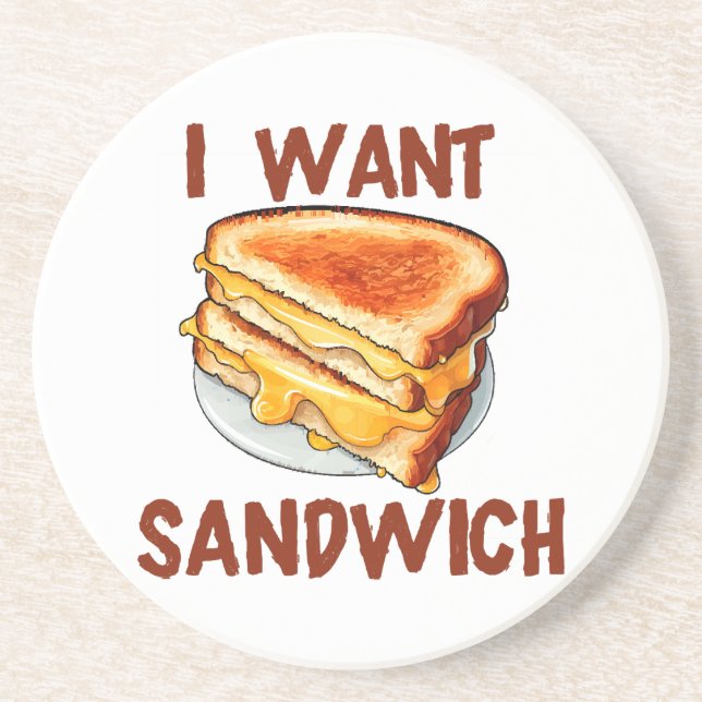 Posavasos Quiero Sandwich (Frente)