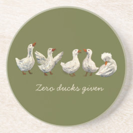 Posavasos Quiet Quack: White Duck Starry Night Goose