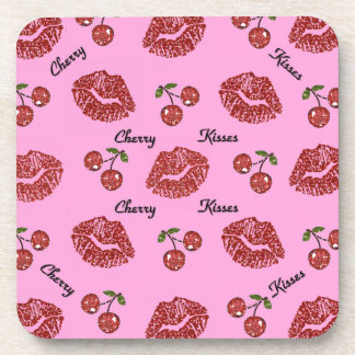 Posavasos RAB Rockabilly Besos de Cereza en Rosa