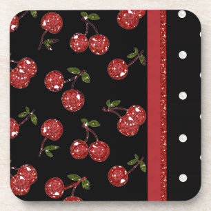 Posavasos RAB Rockabilly Cerezas Muy Cerezas Negro