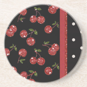 Posavasos RAB Rockabilly Cerezas Muy Cerezas Negro